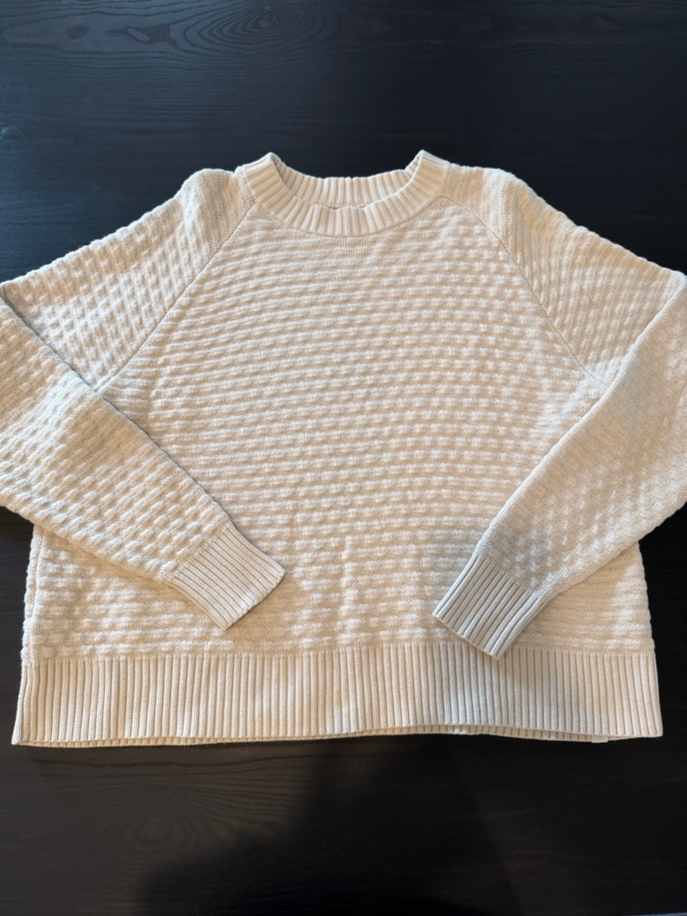 lululemon athletica Cream Textured Crew Pullover